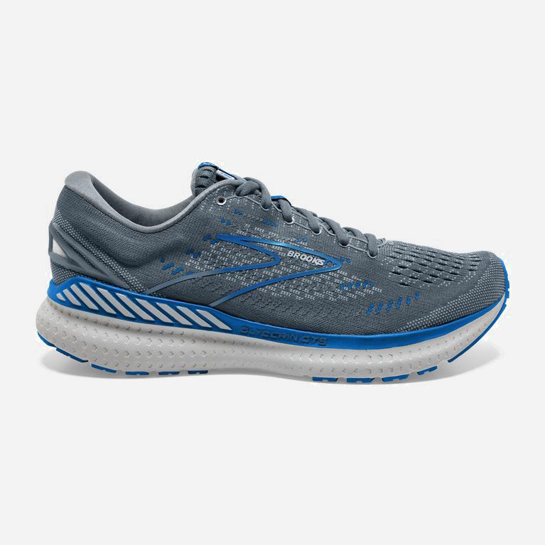 Brooks Glycerin Gts 19 Israel - Men's Max Cushion Road Running Shoes - Quarry/Grey/Dark Blue (90584-